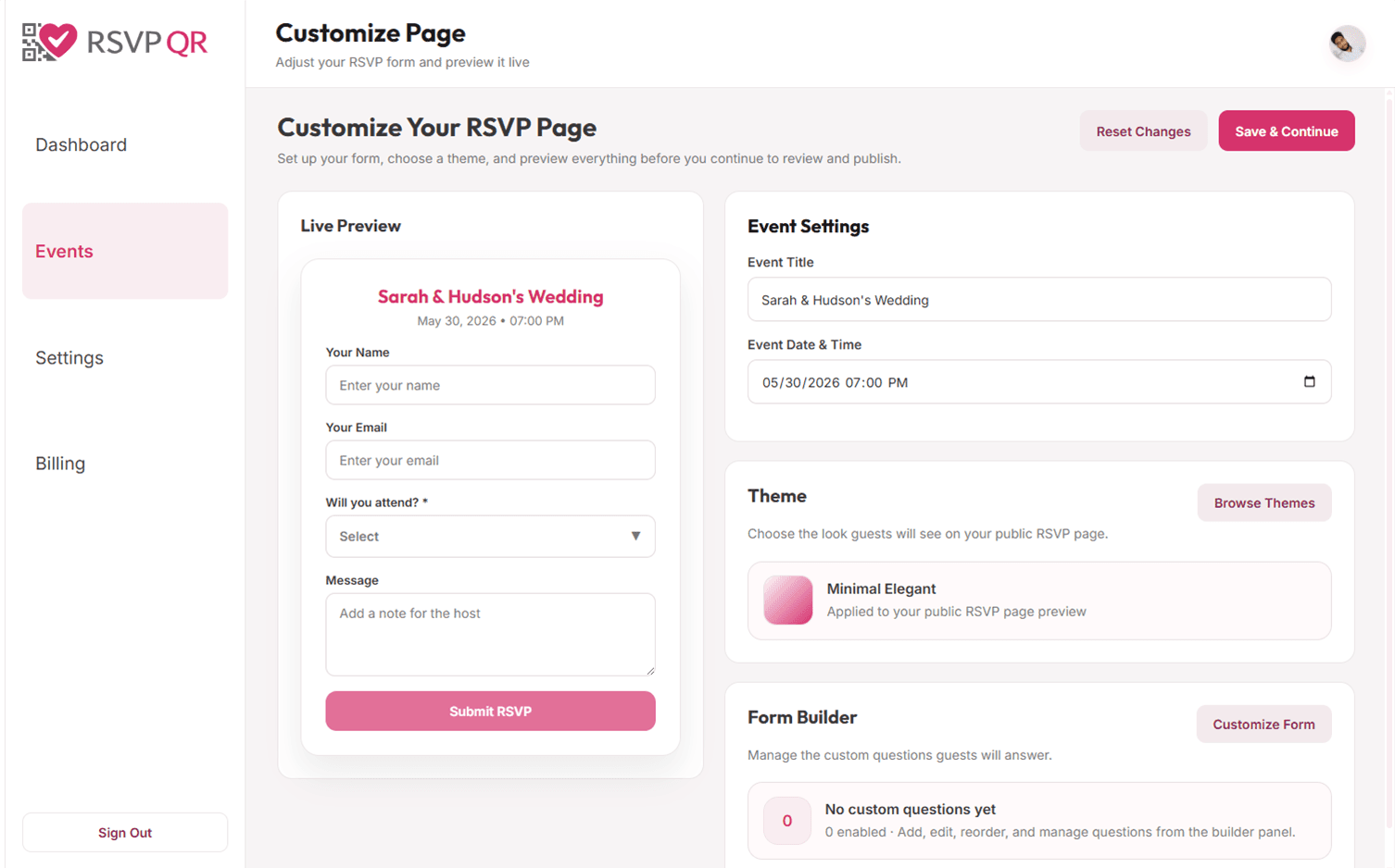 Customize Form